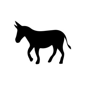 Donkey SVG Cut File, Donkey Silhouette Farm Animals SVG