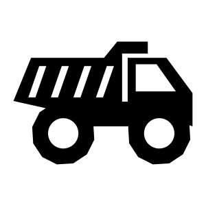 Dump Truck SVG Silhouette, Clipart File Transportation