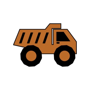 Dumping Truck SVG, Construction SVG Cut and Clipart Files Vector Illustration