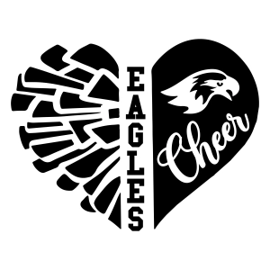 Eagles Heart SVG, Eagles Cheer SVG Cheerleading SVG