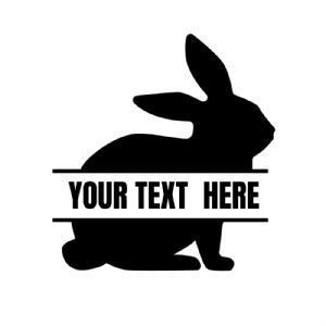 Easter Bunny Monogram SVG For Custom DIY Easter Day SVG