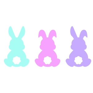Easter Bunnies SVG Bundle, Cute Easter SVG Bundle Easter Day SVG