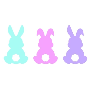 Easter Bunnies SVG Bundle, Cute Easter SVG Files Easter Day SVG