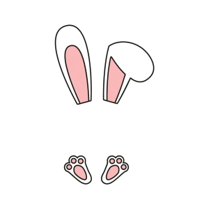 Easter Bunny Ears and Feet SVG, Easter SVG Cut File Easter Day SVG