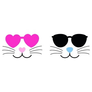 Easter Bunny With Sunglasses SVG Cut & Clipart Files Bunnies SVG