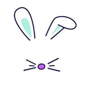 Easter Bunny Face Bunnies SVG