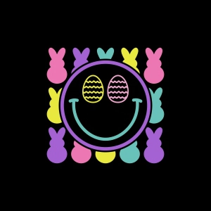 Easter SVG with Smiley Face Easter Day SVG
