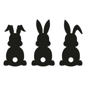 Easter Bunny Silhouette SVG Easter Day SVG