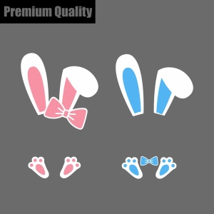 Easter Bunny Monogram for Boys & Girls SVG, Split Easter Bunny SVG Bunnies SVG