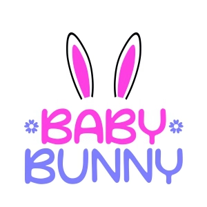 Baby Bunny SVG, Easter Baby Onesie SVG Design Bunnies SVG