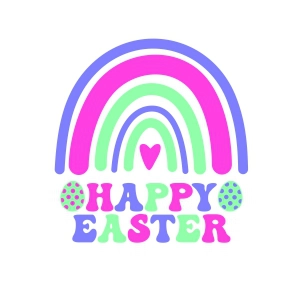 Happy Easter Rainbow SVG, Cute Easter SVG Design Easter Day SVG