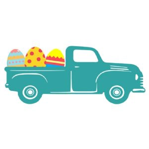 Vintage Easter Truck SVG, Easter Day Truck SVG Cut File, Easter Day SVG