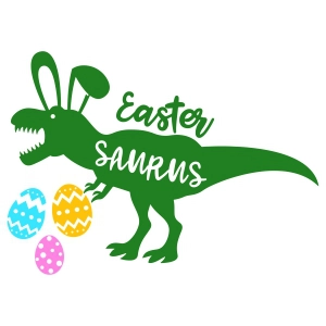 Easter Dinosaur SVG, Easter Saurus Rex SVG Easter Day SVG