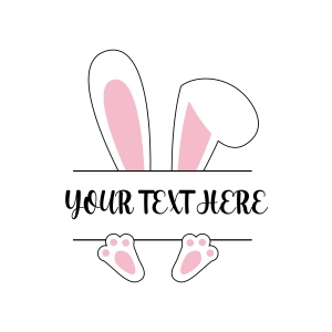 Easter Bunny Monogram SVG Easter Day SVG