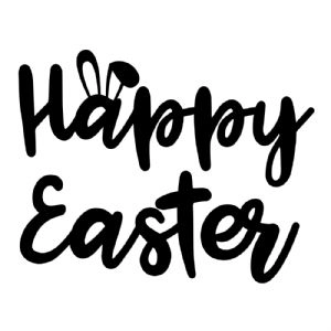 Happy Easter SVG with Bunny Ear Bunnies SVG