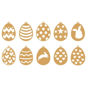 Easter Egg Laser Cut SVG, Easter Eggs Ornaments SVG Easter Day SVG