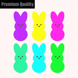 Easter Peeps SVG Bundle, Easter Bunny SVG Cut File Easter Day SVG