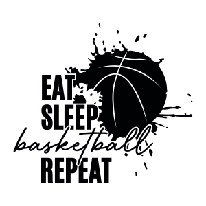 Eat Sleep Basketball Repeat SVG for Cricut, Silhouette Basketball SVG