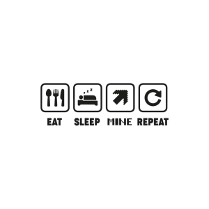 Eat Sleep Mine Repeat SVG Cut File Gaming