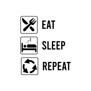 Eat Sleep Repeat SVG Cut File T-shirt SVG