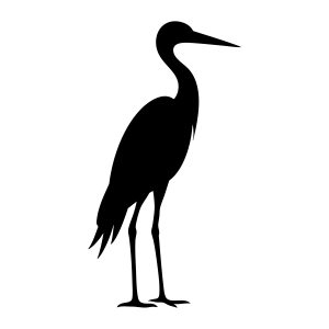 Egret Silhouette, Heron Bird & Wildlife Cut File for Cricut & Silhouette Bird SVG