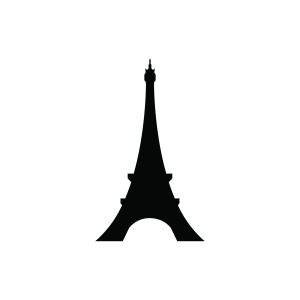 Eiffel Tower SVG Cut File, Silhouette Building And Landmarks