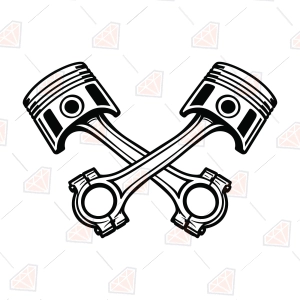 Engine Piston SVG – Mechanic Cut File