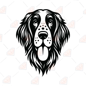 English Setter SVG – English Setter Head Silhouette