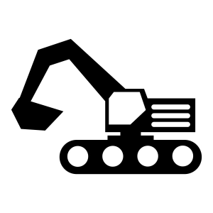 Excavator SVG & PNG Clipart File Transportation