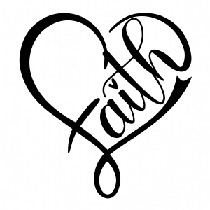 Faith Heart SVG Design, Faith SVG Vector Instant Download Christian SVG