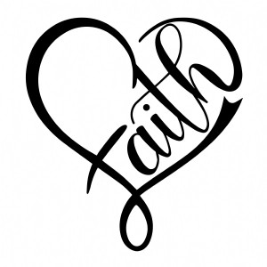 Faith Heart SVG, Faith Heart Instant Download Christian SVG