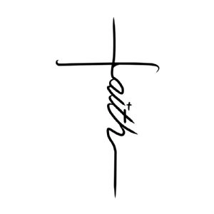 Faith Cross SVG Cut File, Faith Instant Download Cross SVG