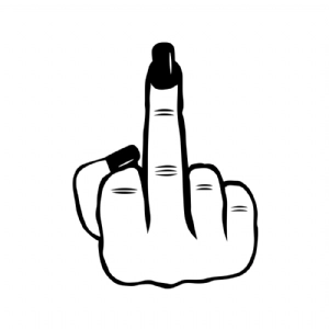 Female Middle Finger SVG, Female Finger Clipart Files Drawings