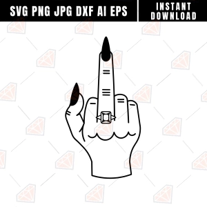 Female Middle Finger SVG Svg