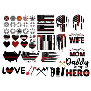 Firefighter Big Bundle SVG Cut Files, Firefighter Bundle SVG Instant Download Firefighter SVG