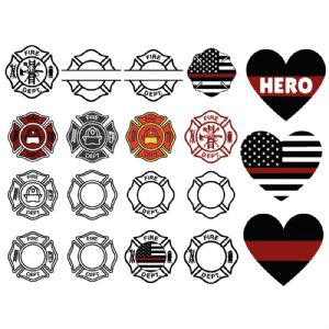 Firefighter Big Bundle SVG Cut Files, Firefighter Bundle SVG Instant Download Firefighter SVG