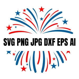 Firework Monogram SVG, 4th of July SVG 4th Of July SVG