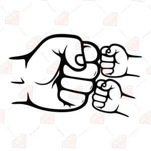 Fist Bumps SVG, Father's Day Cut File Svg