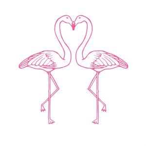 Flamingo Couple SVG, Bird Love SVG Vector Files Flamingo SVG