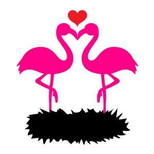 Pink Flamingo Couple Love SVG, Valentine's Day SVG Valentine's Day SVG