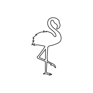 Flamingo Outline SVG, Flamingo SVG Flamingo SVG