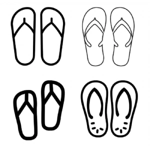 Flip Flop SVG File & Flip Flop Clipart, Instant Download Summer SVG