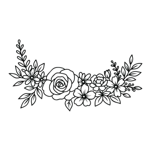 Floral Border SVG, Flower Frame SVG Flower SVG