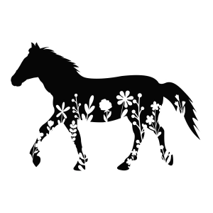 Floral Horse SVG Design Horse SVG