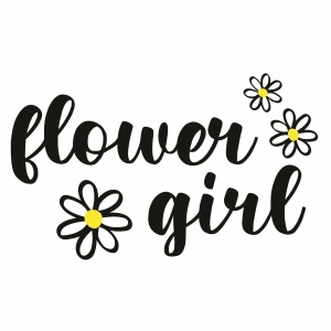 Flower Girl with Daisy SVG, Instant Download Daisy SVG