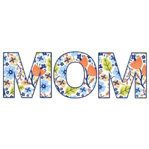 Flower Mom PNG Download, Mom Sublimation Design Mother's Day SVG