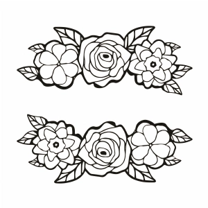 Flowers Monogram SVG Cut File, Instant Download Flower SVG