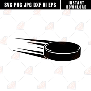 Flying Hockey Puck SVG, Hockey SVG Svg