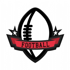 Football Ball with Star SVG Cut File, Instant Download Football SVG