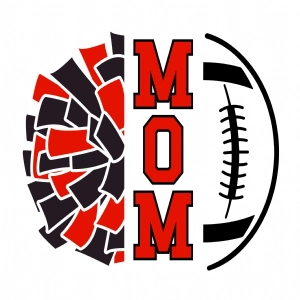 Football and Cheer Mom SVG, Pom Pom Cut File Cheerleading SVG